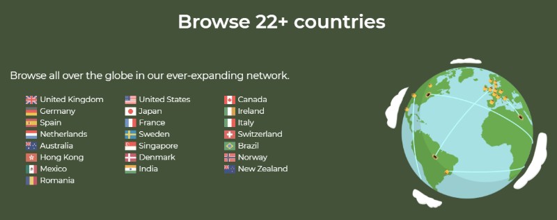 TunnelBear VPN 22 countries