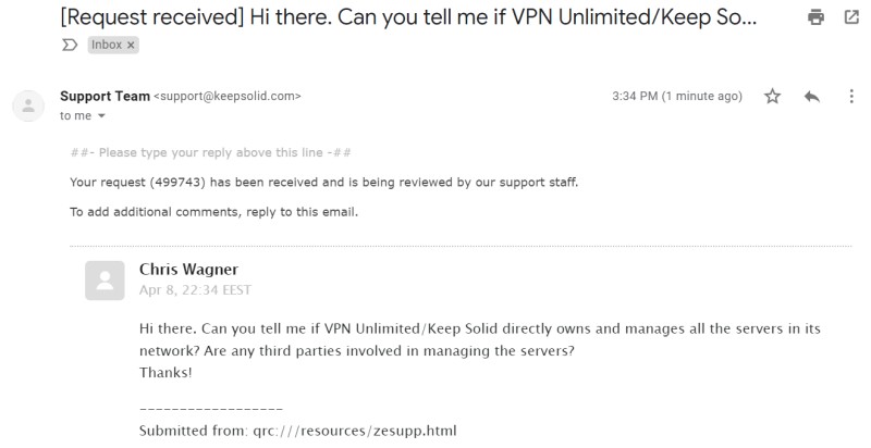 vpnunlimited support request