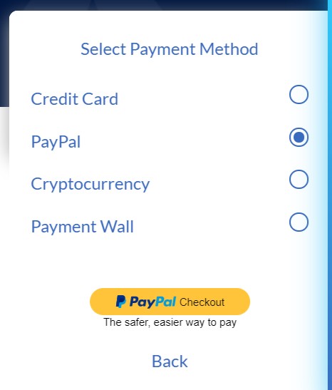 Windscribe payment method