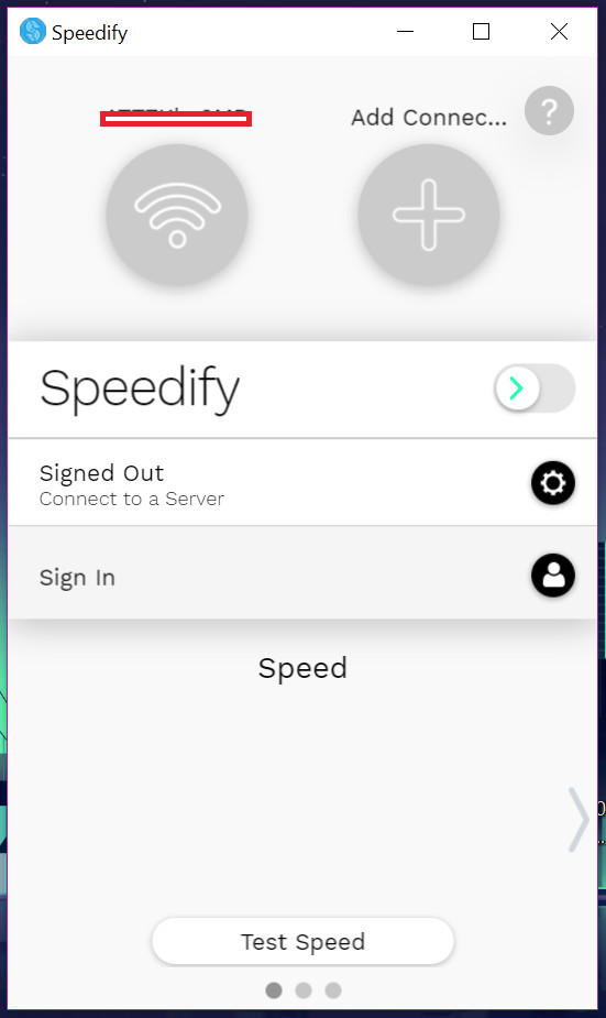 speedify app home