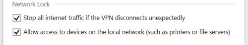 Express VPN options network lock