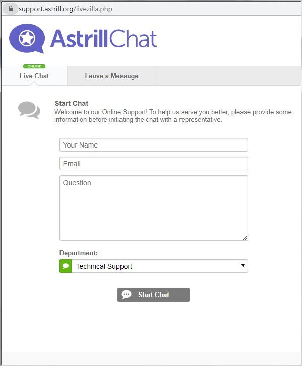 astrill livechat